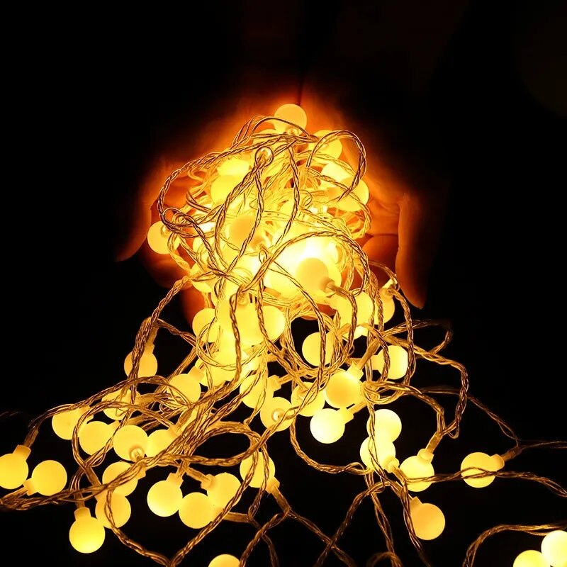 10M Small Ball Fairy Lights Globe String Lights USB/Battery Operated