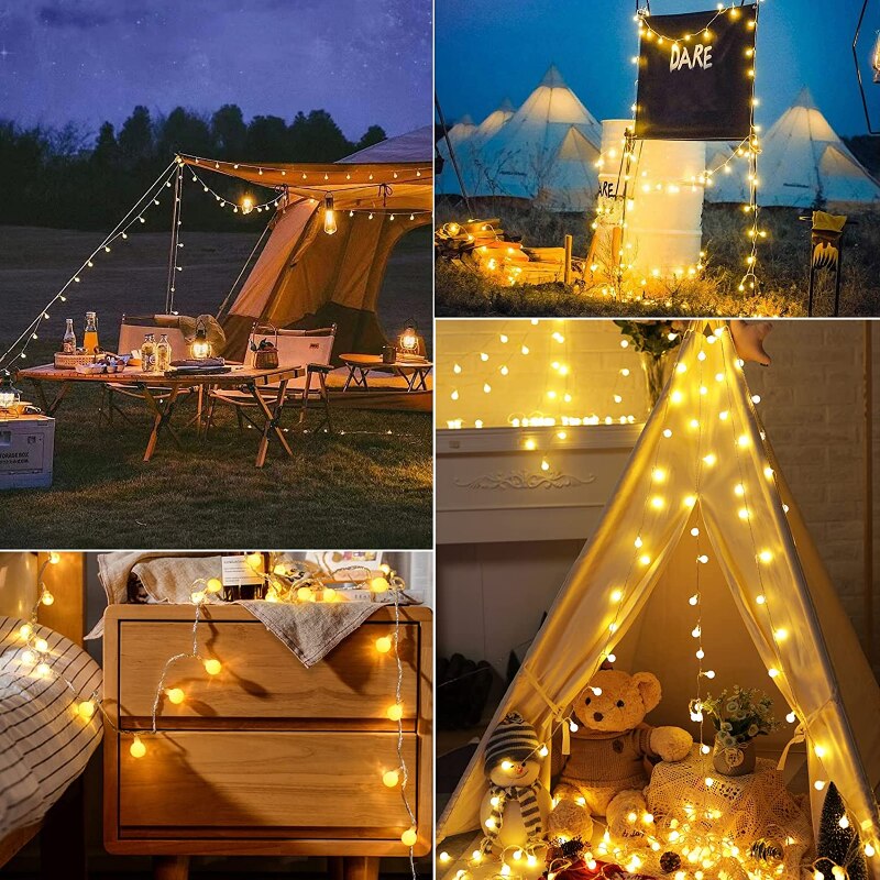 10M Small Ball Fairy Lights Globe String Lights USB/Battery Operated