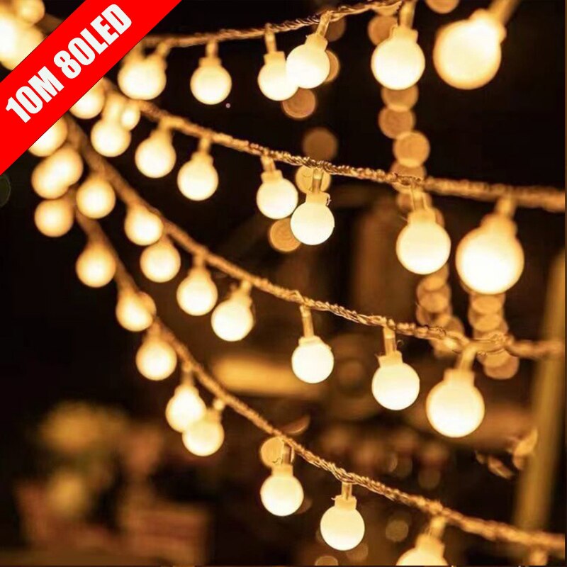 10M Small Ball Fairy Lights Globe String Lights USB/Battery Operated
