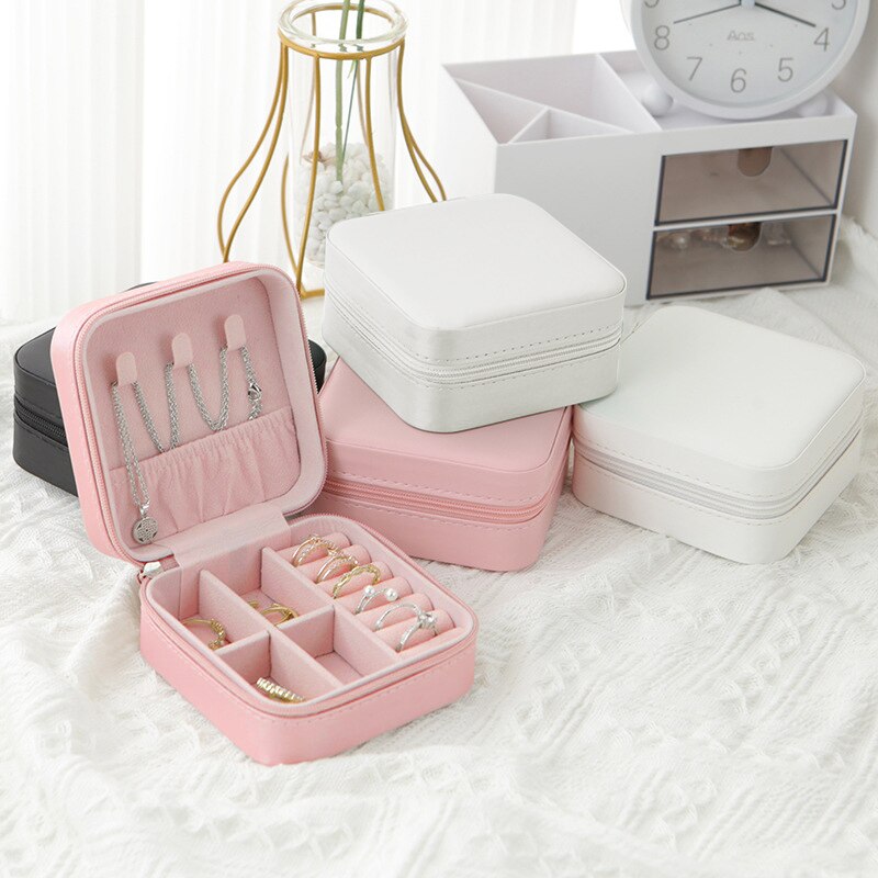 Necklace Boxes Packaging - Travel Leather Jewelry Box Multi-functional