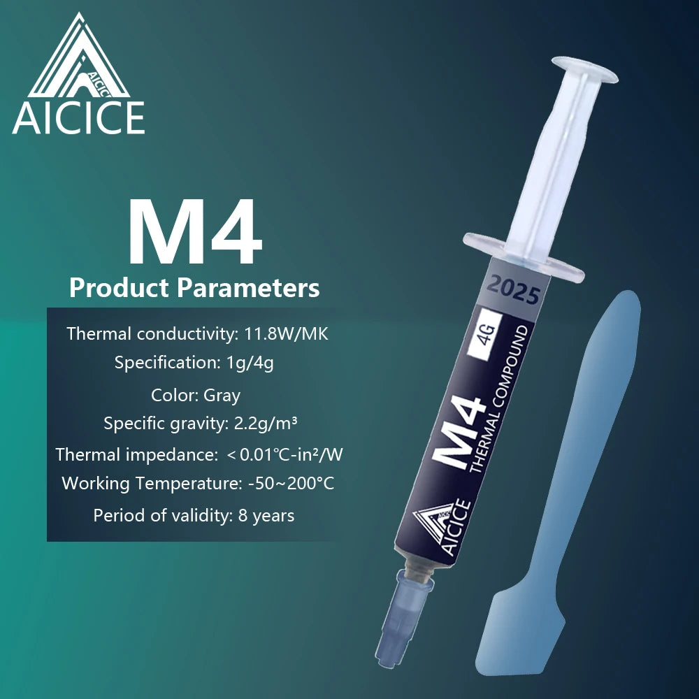 M4 Thermal Paste Processor 4g 11.8W/M-k For CPU GPU Printer HeatSink
