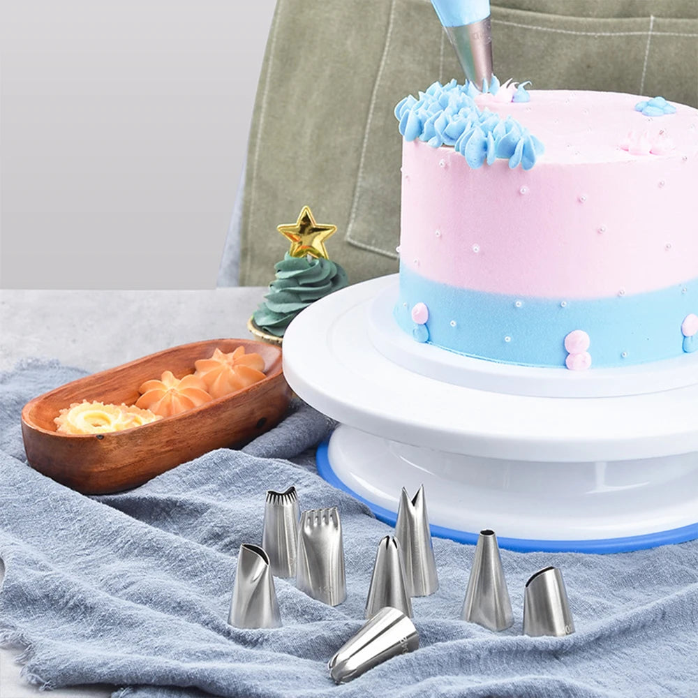 Silicone Piping Bags and Tips Set Cake DIY Decorating Kit