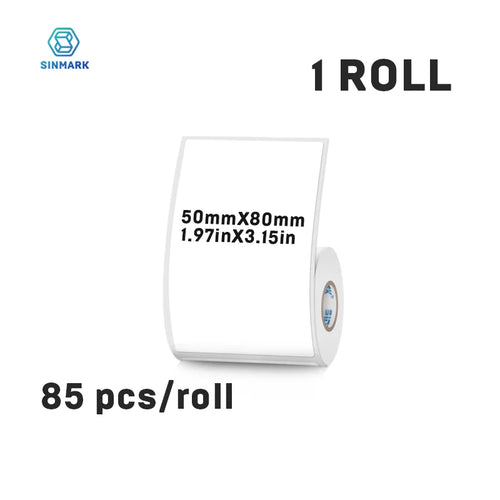 50mm Width Thermal Label Sticker White Self-Adhesive Label Paper