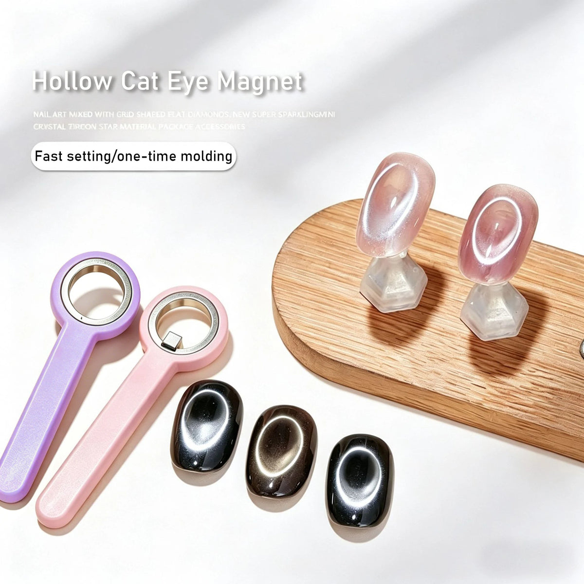 Halo Cat Eye Nail Magnet Ring Magnetic Tool with Handle for Cat Eye