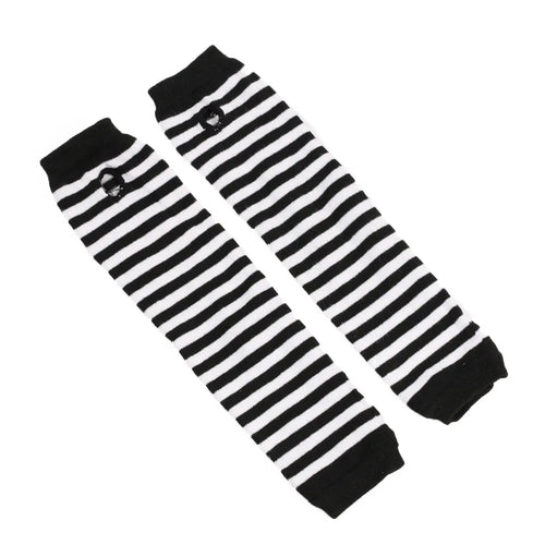 Winter Fashion Striped Arm Warmers Knitted Female Wrist Hand Warmer