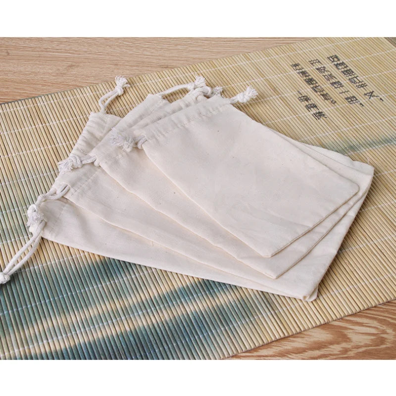 10pcs Cotton Bags Gift Drawstring Pouch Gift Box Packaging Bags Gift