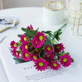 21 Heads Artificial Flower Autumn Silk Daisy Bouquet Decor Vase Home