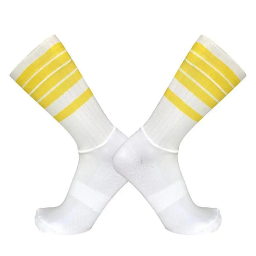 Anti Slip Silicone Summer Aero Socks Whiteline Cycling Socks Men