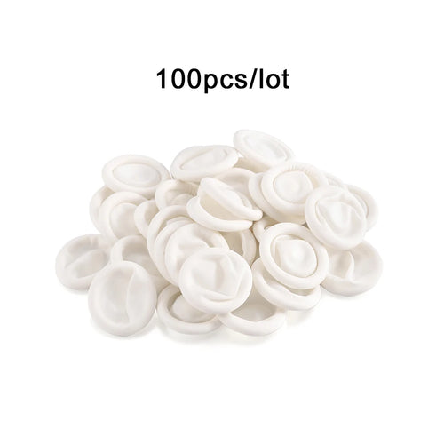 50/100Pcs Protective Fingertip Natural Rubber Gloves Disposable Latex