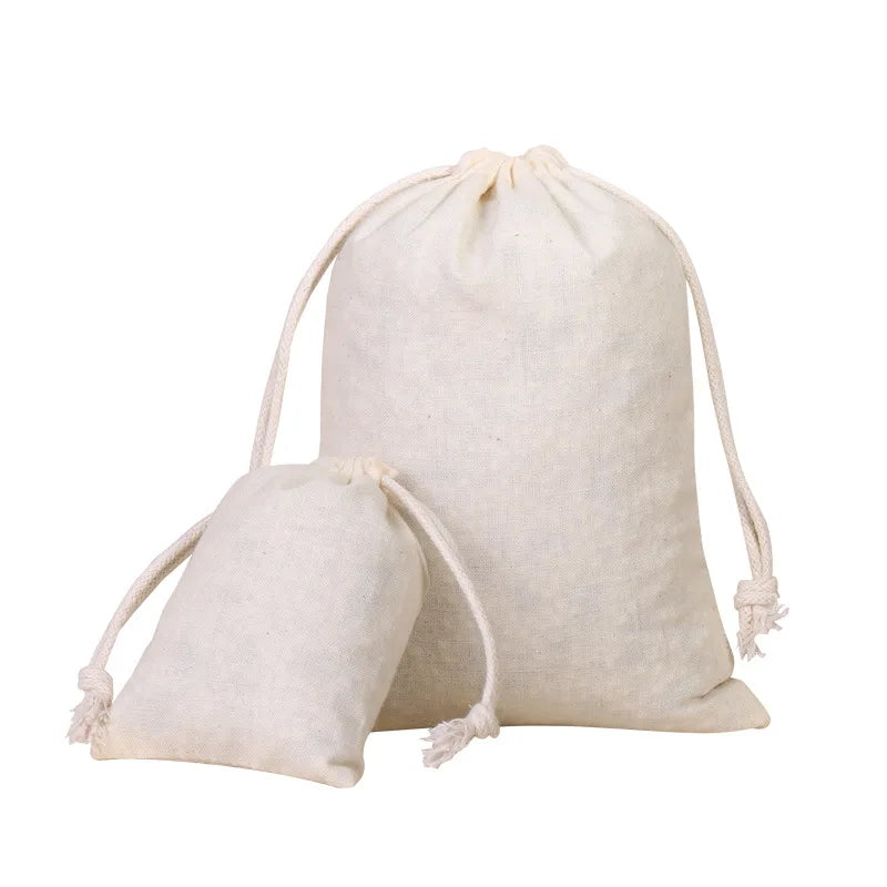 10pcs Cotton Bags Gift Drawstring Pouch Gift Box Packaging Bags Gift