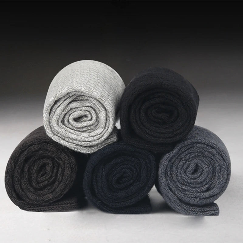 10 Pairs/Lot Men's Bamboo Fiber Socks Compression Autumn Long