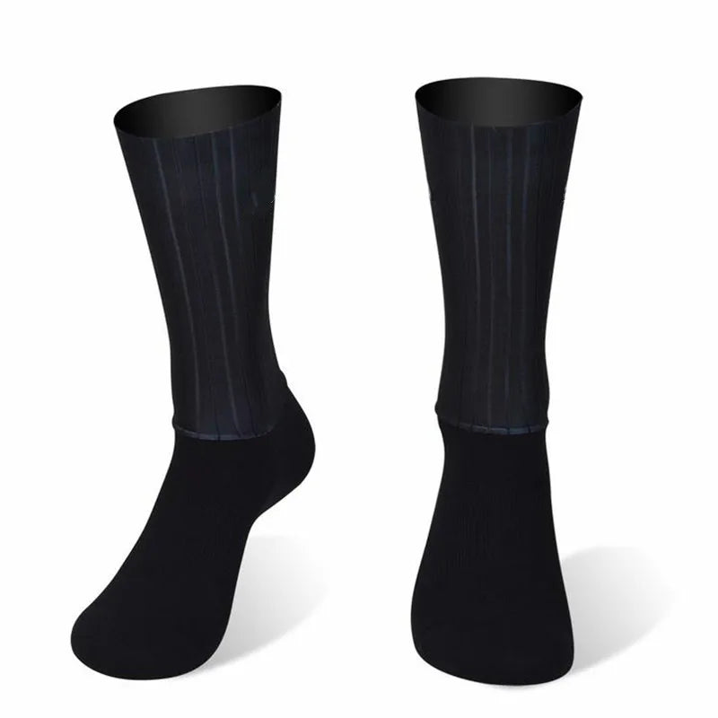 Anti Slip Silicone Summer Aero Socks Whiteline Cycling Socks Men
