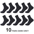 10 Pairs/Lot Men's Bamboo Fiber Socks Compression Autumn Long