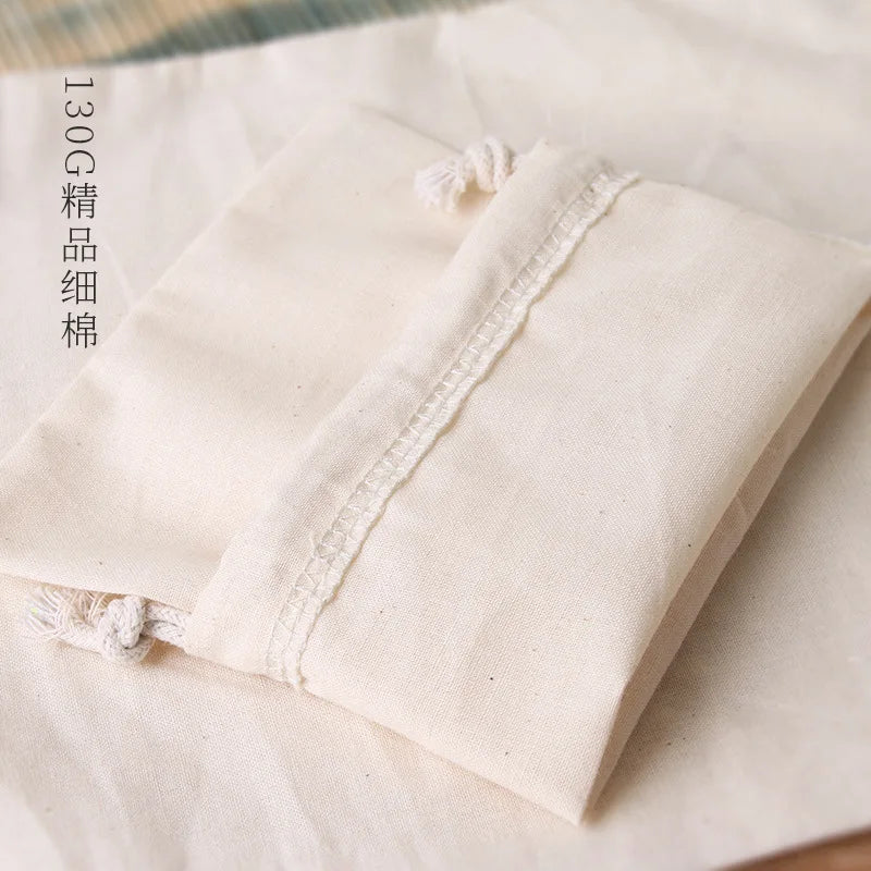 10pcs Cotton Bags Gift Drawstring Pouch Gift Box Packaging Bags Gift