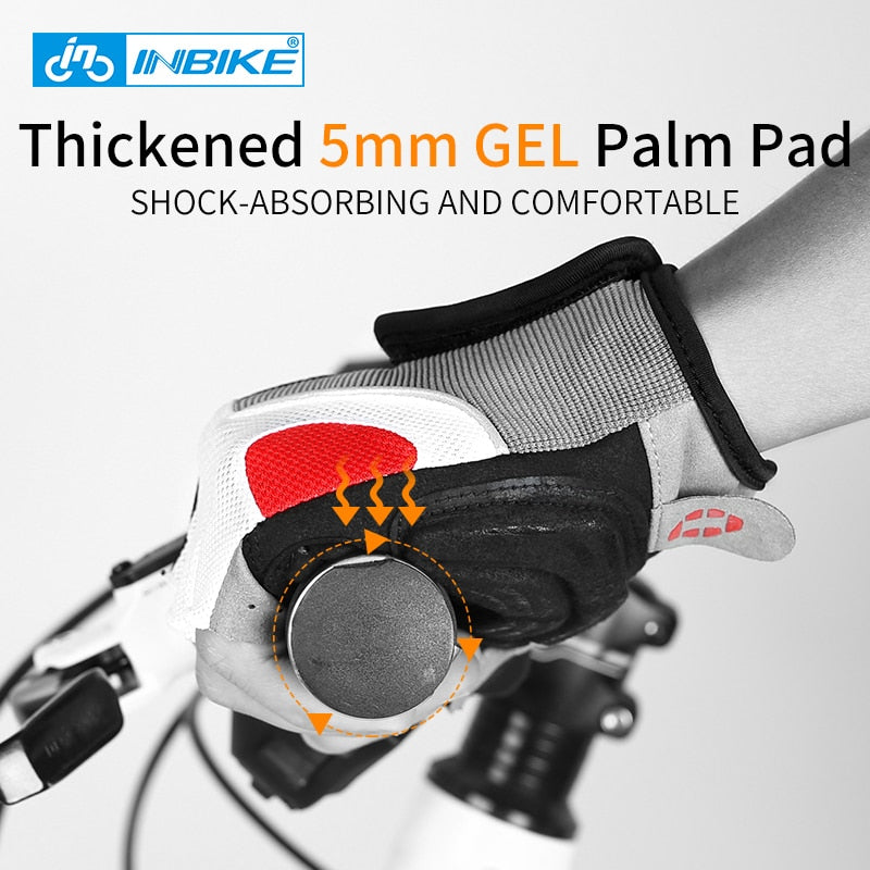 INBIKE Shockproof GEL Pad Cycling Gloves Half Finger Sport Gloves Men
