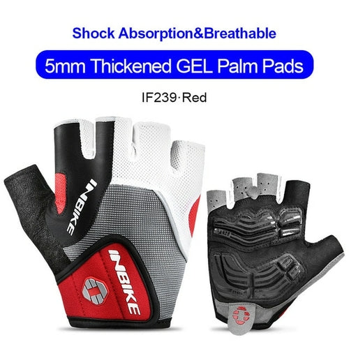 INBIKE Shockproof GEL Pad Cycling Gloves Half Finger Sport Gloves Men