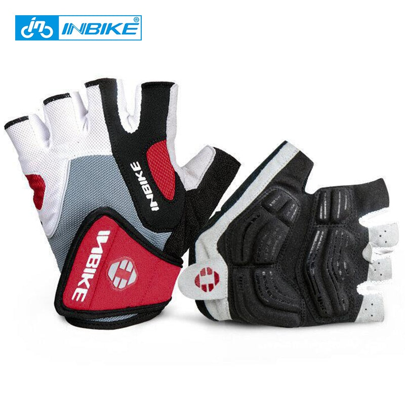 INBIKE Shockproof GEL Pad Cycling Gloves Half Finger Sport Gloves Men
