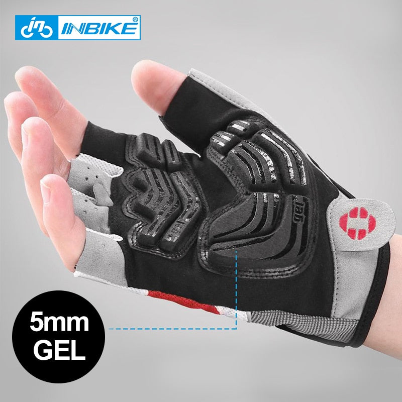 INBIKE Shockproof GEL Pad Cycling Gloves Half Finger Sport Gloves Men