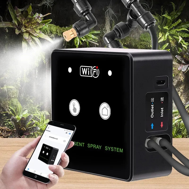 WiFi Rainforest Sprayer Control Automatic Mist Timing Spray System Kit