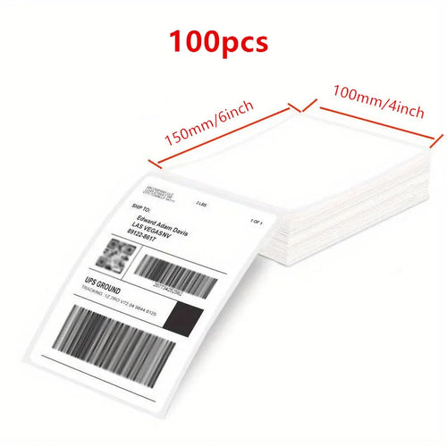 4x6 Inch Direct Thermal Labels 500 Labels Per Stacked Strong Adhesive