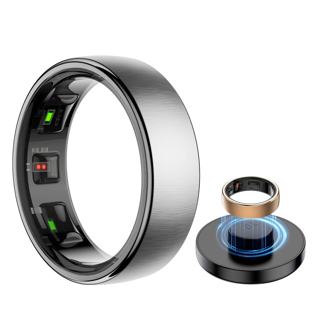 Uhoofit R10 Smart Ring with Charging Dock Men Women Health Sleep Heart