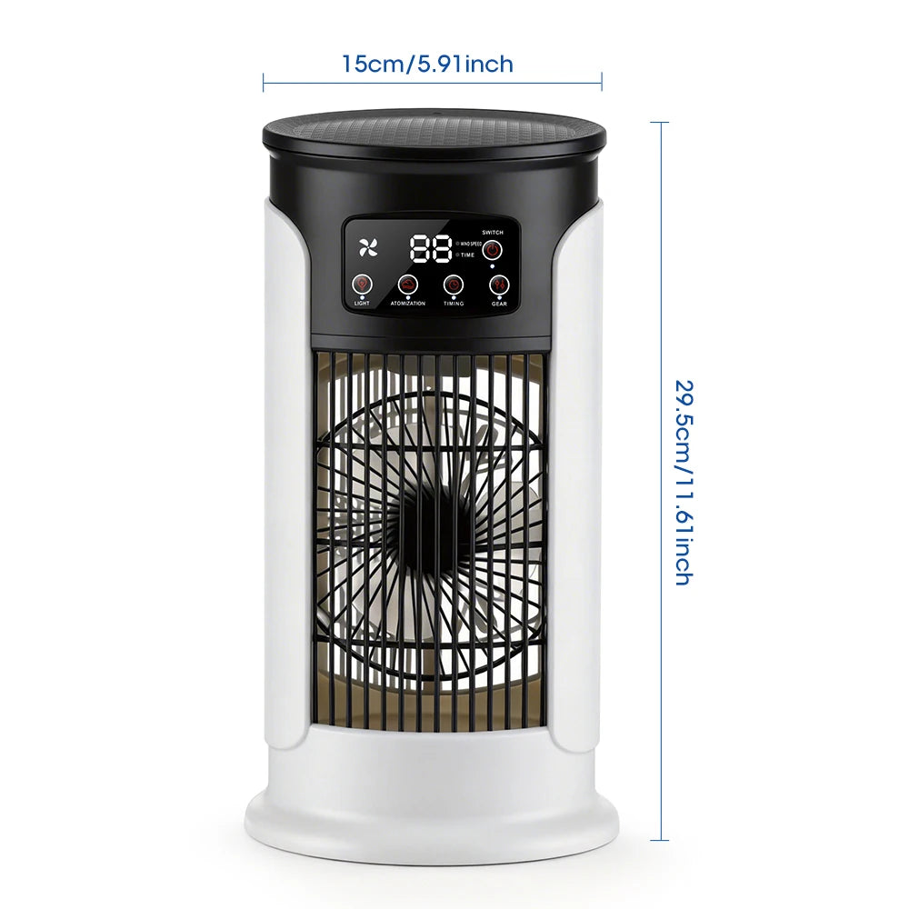 3 in 1 Portable Air Cooler with Humidifier 6 Wind Speed Fast Cooling