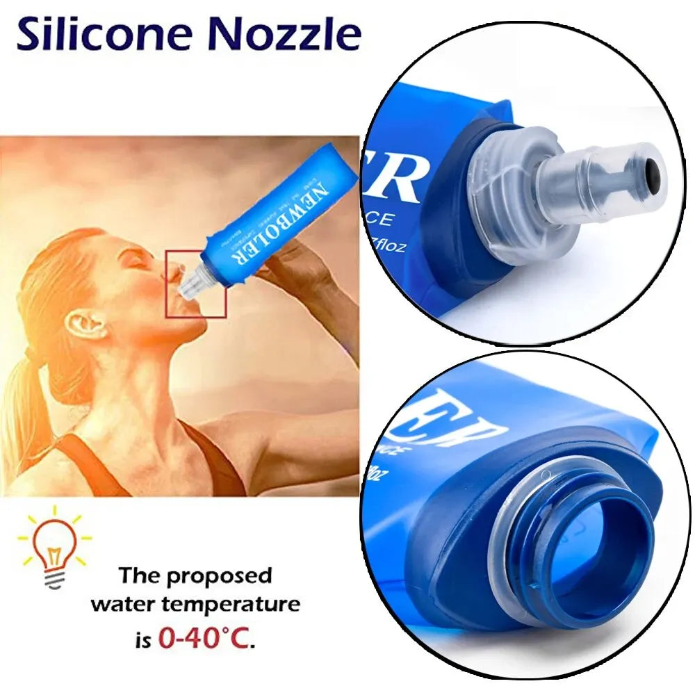 NEWBOLER TPU Folding Soft Flask Sport Water Bottle