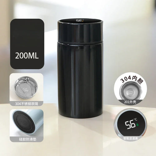 200ML Smart Thermos Water Bottle Intelligent Temperature Display