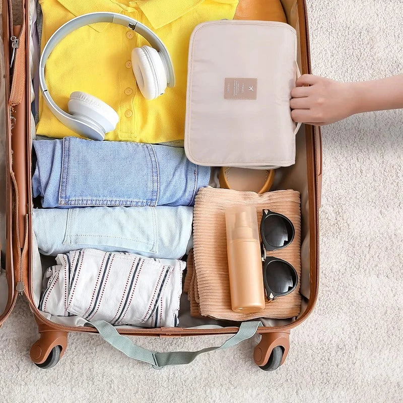 Travel Makeup Bag High Capacity Toiletries Storage Pouch Travel Make