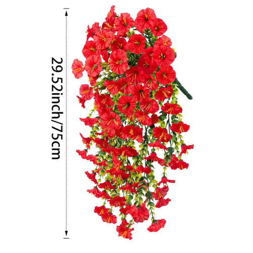 Artificial Hanging Flower Fake Hanging Plant Violet Vines UV Resistant