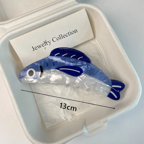 Creative Ocean Sardine Hair Clip Cute Shark Texture Ponytail
