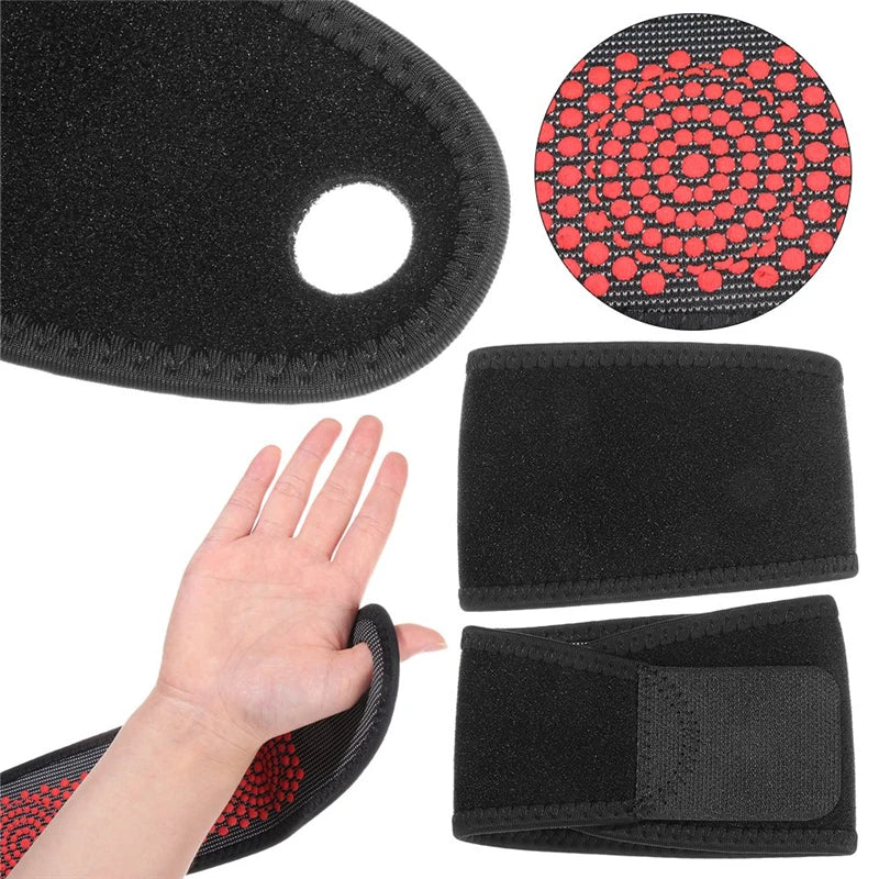 Self-Heating Wrist Band Magnetic Therapy Support Brace Wrap Heated