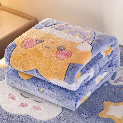 Cozy Floral Flannel Throw Blanket Soft Machine Washable All-Season