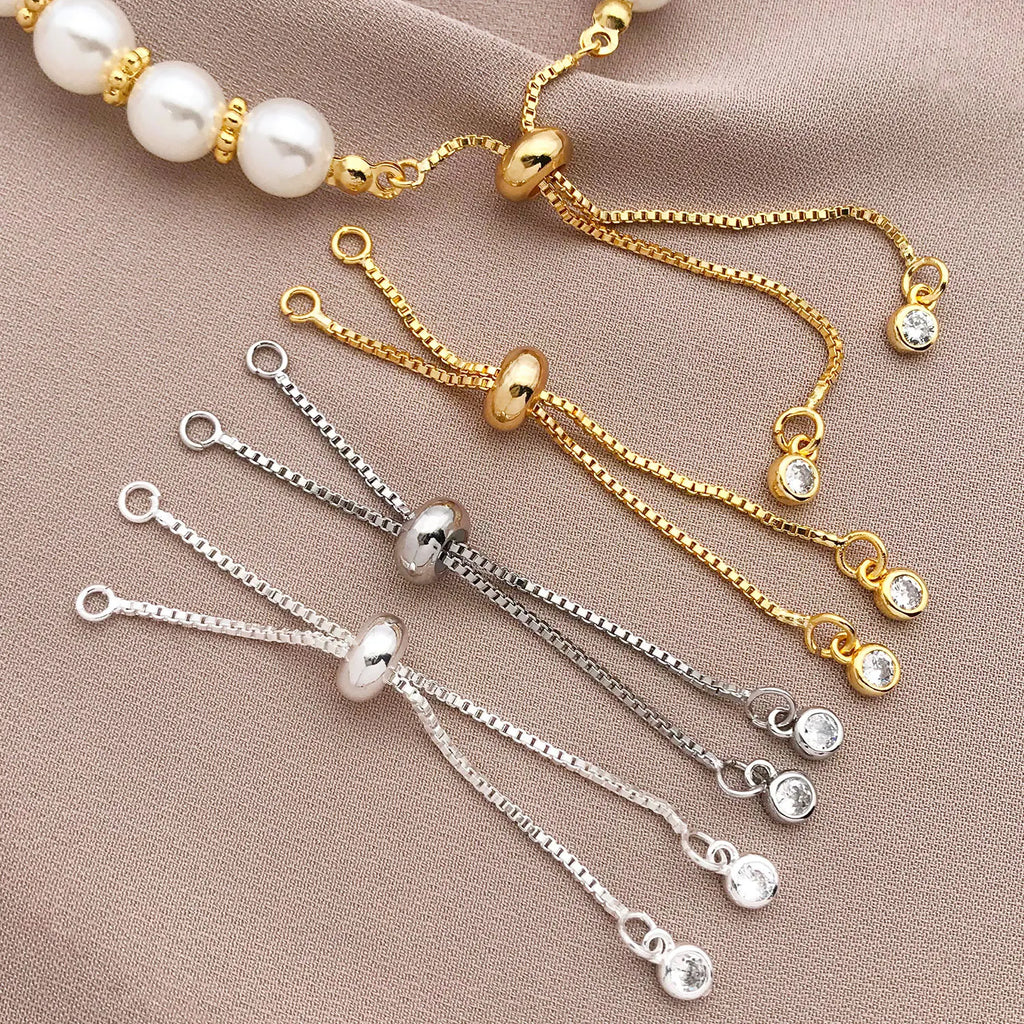 Mix 3pcs 18K Copper Plated Real Golden with Zirconium Pull-out