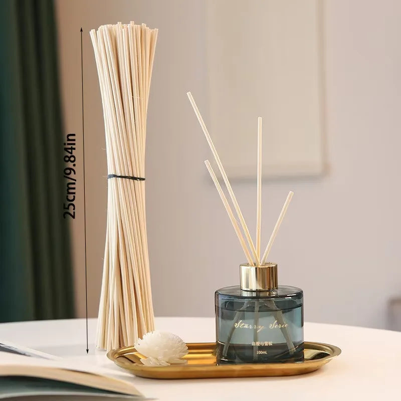 9 Pcs Flower Aromatherapy Rattan No Fire Aroma Diffuser Sticks Home