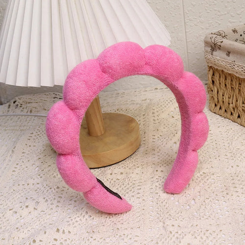 Fashion Microfiber Washing Wristbands Scrunchies Puffy Headband Spa