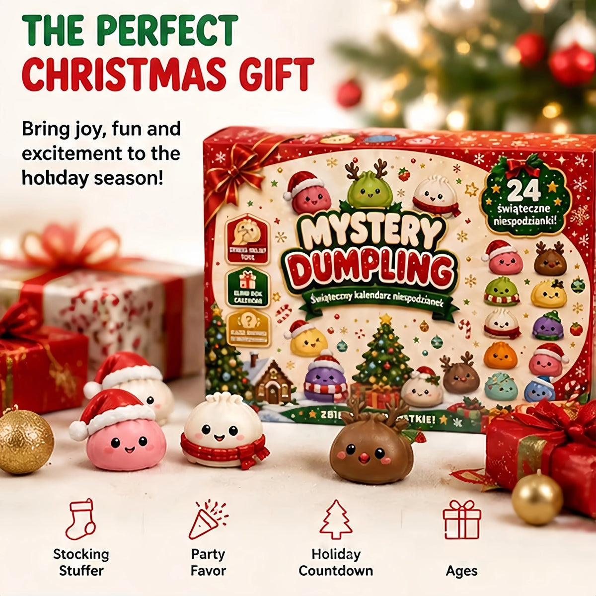 Christmas Squishies Advent Calendar 24 Days Countdown Dumpling
