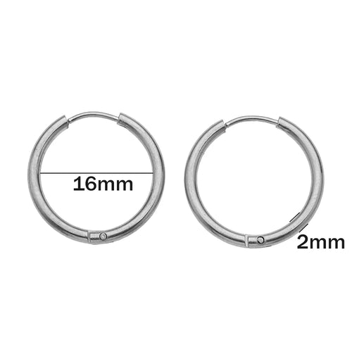 10pcs Stainless Steel Huggie Hoop Earrings Small Hypoallergenic For