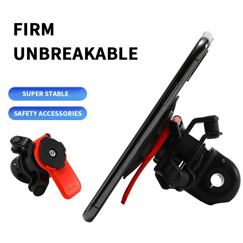 Rearview Mirror Phone Holder, Universal Bracket with Shock Absorber