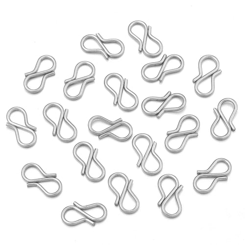 30pcs Stainless Steel S Shape End Clasps Hooks Chains Connectors For