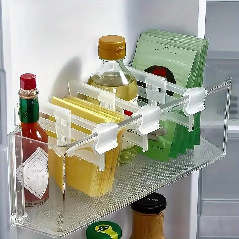 6/12pcs Refrigerator Storage Divider Side Door Storage Partition