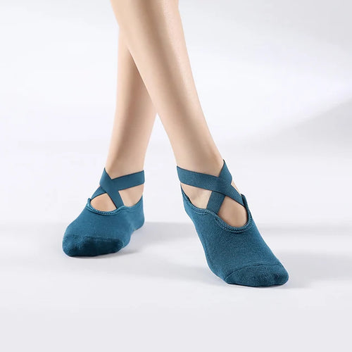 Bandage Yoga Socks for Women Pilates Ballet Dance Cotton Socks