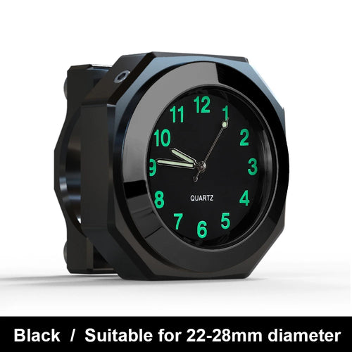 Universal 22-28mm Waterproof Motorcycle Bike Handlebar Clock Mount