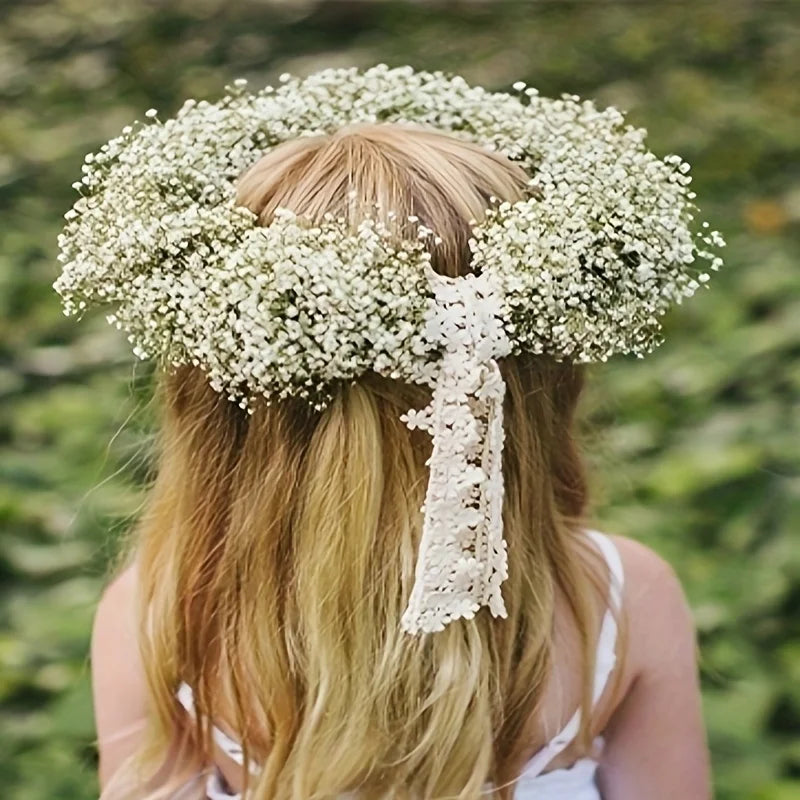 20 Pcs Realistic White Gypsophila Artificial Flowers - Elegant Faux