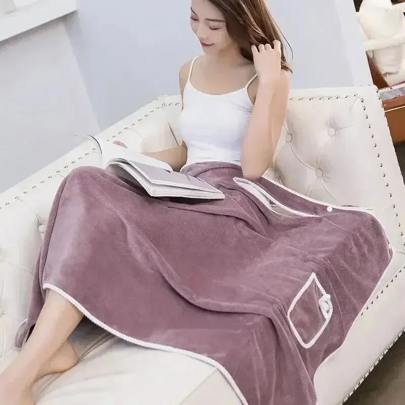 Womens Bath Towels Girls Wearable 90*130Cm Fast Drying Bathing Beach