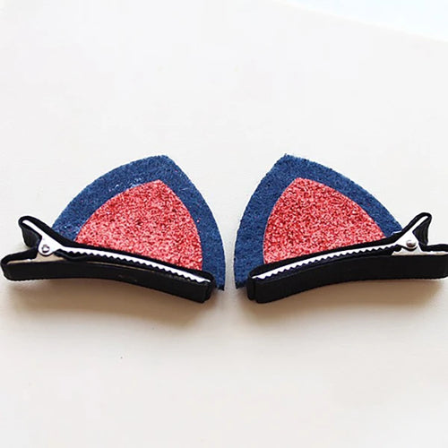 2 Pcs Plush Cat Ears Hairpins Girls Hair Clips Hair Accessories