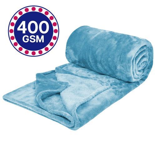 Fleece Blanket Solid Throw Blankets for Couch & Bed, Plush Cozy Fuzzy