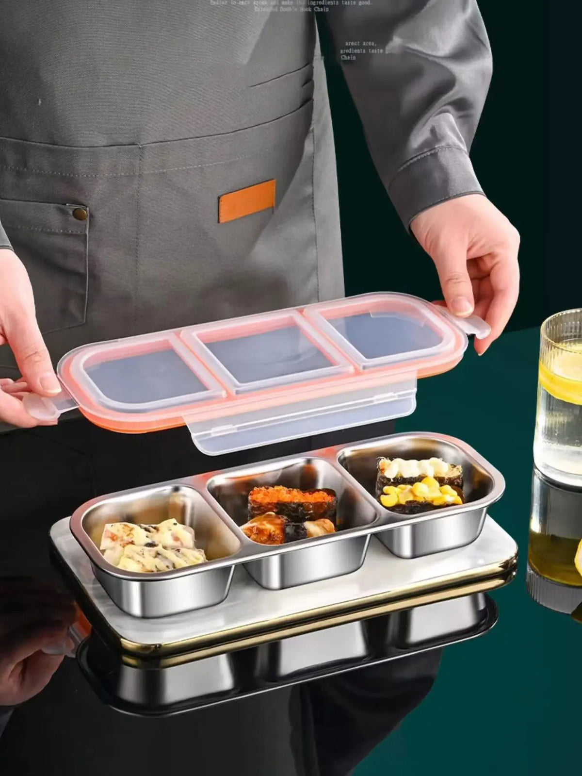 Stainless Steel Mini Compartment Lunch Box for Weight Loss Meals
