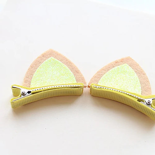 2 Pcs Plush Cat Ears Hairpins Girls Hair Clips Hair Accessories