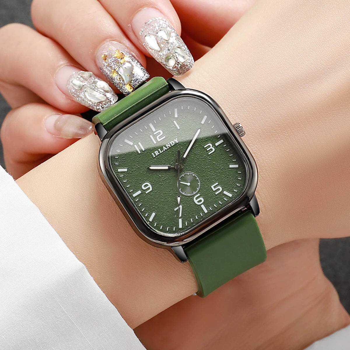 Fashion Square Women's Watch Casual Silicone Strap Quartz Watches